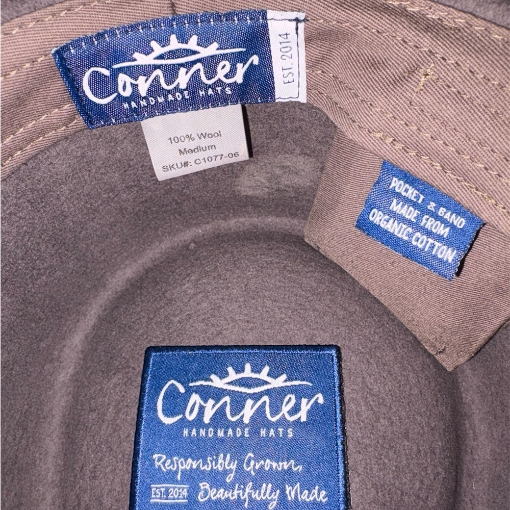 Conner Handmade Fedora Hat Gray - Picture 14 of 15